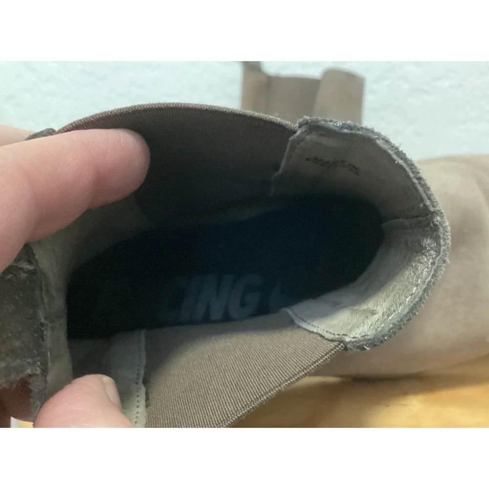 AllSaints Chelsea Boots‎ Mens 42 / 11 Taupe Brown Suede Crepe Sole Rhett Slip-on